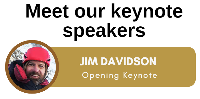 Meet our speakers wording and image of J. Davidson